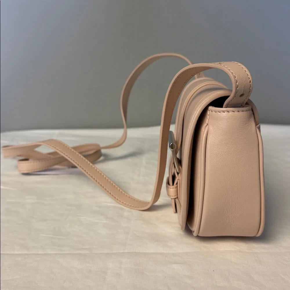 McQueen Mini T-Bar Leather Shoulder Crossbody Bag – Blush Pink – NIB - Picture 5 of 11